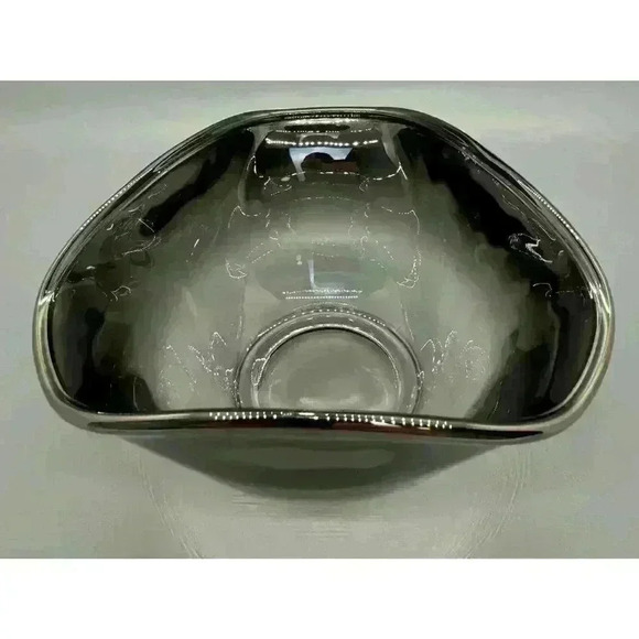 Vintage 50s Dorothy Thorpe Queen's Lusterware Silver Ombre Bowl Beautiful - Picture 1 of 10
